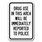 Signmission Safety Sign, 12 in Height, Aluminum, 18 in Length, Drug Free - Drug Use A-1218 Drug Free - Drug Use - alternate 1